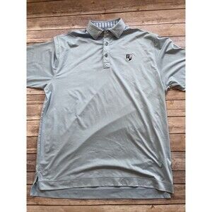 FJ FOOTJOY MENS XL X-LARGE BLUE FOREST LAKE SC SHORT SLEEVE POLO GOLF SHIRT